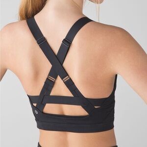 Lululemon Athletica Black Crossback Sports Bra